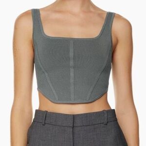 Aritzia (Babaton) Sculpt Knit Bustier Tank.